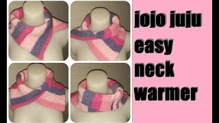 EASY NECK WARMER KNITTING MACHINE PATTERN [upl. by Bogie707]