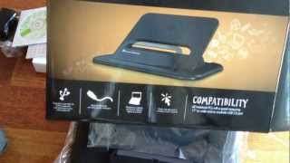 Hp universal notebook stand with 4 port USB 20 hub unboxing [upl. by Stanzel]