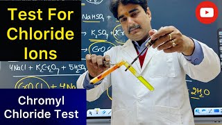 Chromyl Chloride Test  Salt Analysis Test For Chlorides CBSE Class 12 [upl. by Nonnel]