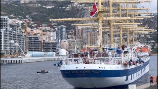 ROYAL CLIPPER FULL DOCKING MANEOUVER  PORT HERCULES MONACO Emmans Vlog FR [upl. by Tterb]