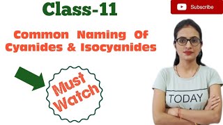 CommonNomenclatureClass11NEET2020 Common Naming of Cyanide and Isocyanide compounds [upl. by Kcyrred]