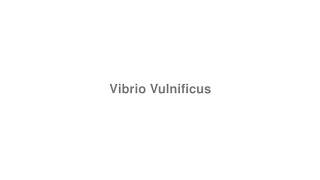 How to Pronounce quotVibrio Vulnificusquot [upl. by Eelrefinnej]