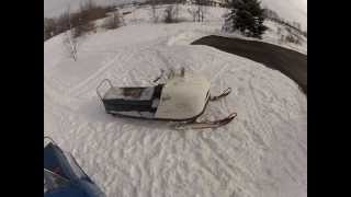 Antique1965 polaris mustang snowmobile ride [upl. by Hodgkinson]