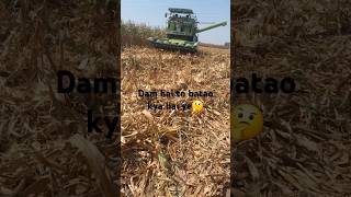 Makka quality 👌🏻 harvester harvesting stunt viralvideo harveststunt funny makkah [upl. by Eide]