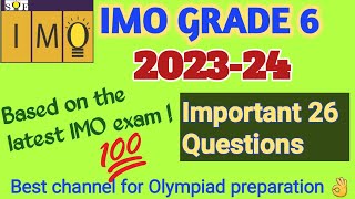 IMO grade 6 202324  Important questions  Previous years question paper  Sof IMO  class 6 IMO [upl. by Anitsyrhk409]