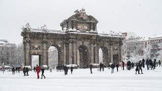 Madrid nevado Filomena 2021 [upl. by Stanislaw]