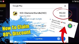 How To Claim Play Store Discount Offer  How To Use Play Store Discount In Free Fire  Visu Gaming [upl. by Waterman]