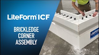 LiteForm ICF Brickledge Corner Assembly [upl. by Jorgensen]