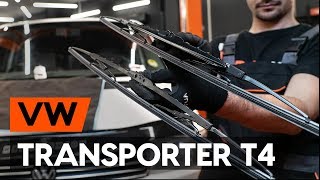 How to change wipers blades  window wipers VW TRANSPORTER 4 T4 TUTORIAL AUTODOC [upl. by Townsend78]