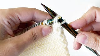 How To Knit Herringbone Stitch [upl. by Duj501]