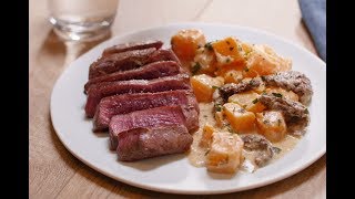 Recette facile de Tournedos aux morilles et potiron [upl. by Leid3]