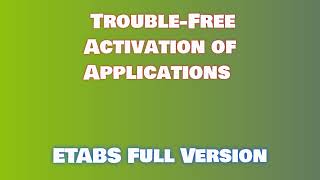 Quick Guide Installing and Activating ETABS  ETABS 2024 Download [upl. by Nibur]