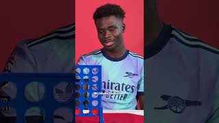 WHO WINS SAKA VS ODEGAARD AT CONNECT 4 😂 [upl. by Wain]