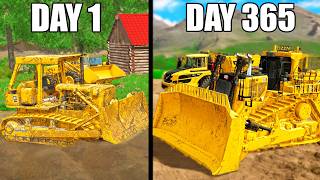 I SPENT 365 DAYS BUILDING A GOLD MINE WITH 0 AND A TRUCK  SURVIVAL GOLD [upl. by Annaeed]