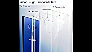 ESR Galaxy Note 9 Clear 9H Tempered Glass Back Case  Unboxing amp Review [upl. by Dnumyar]