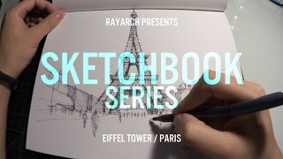 ARCHITECTURAL SKETCH of the EIFFEL TOWER  PARIS  Sketchbook Series [upl. by Ace453]