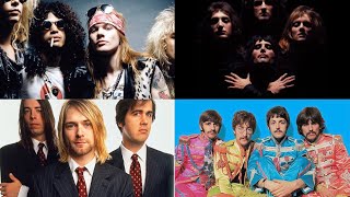 Top 100 Greatest Rock Bands Of All Time [upl. by Laryssa579]