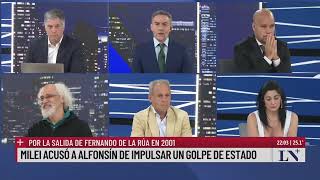 Milei acusó a Alfonsín de impulsar un golpe de Estado [upl. by Earlie]