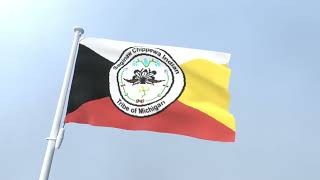 Saginaw Chippewa Indian Tribe of Michigan Waving Flag [upl. by Dranel]