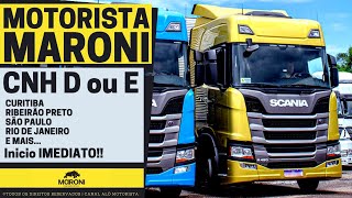 Maroni Transportes abre vagas para motoristas categoria D e E [upl. by Walker327]