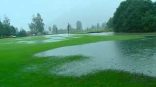 Hochwasser auf dem Golfplatz Ruhpolding 31072014 [upl. by Grete]