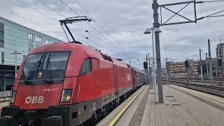 Einfahrt des railjet Xpress 862 Ersatzgarnitur am 25082024 in Linz Hbf [upl. by Mohammad]