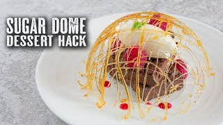 5 Minute Sugar Dome Dessert Hack  Topless Baker [upl. by Mihcaoj]