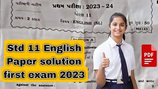 Std 11 English paper solution october 2023 firstexam2023 dhoran11 Std 11 angreji dhoran 11 angreji [upl. by Eixela519]