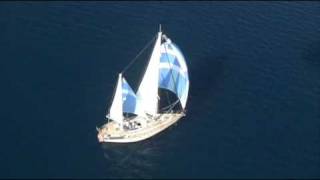 Aerial Shots Of Esper With Mizzen Staysail And Cruising Chute [upl. by Ramey]