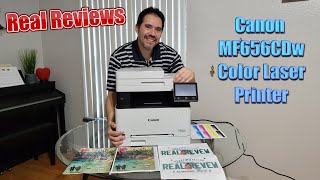 Canon MF656CDw Color Laser All In One Printer Unboxing and Real Review [upl. by Erdnad]