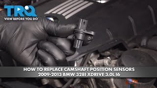 How to Replace Camshaft Position Sensor 20092013 BMW 328i xDrive 30L I6 [upl. by Glanti]