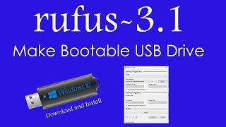 Make USB Bootable Drive Windows xp 7 8 81 10 using rufus 31 [upl. by Trace]