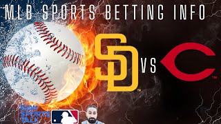 San Diego Padres VS Cincinnati Reds MLB Sports Betting Info for 42924 [upl. by Keare]