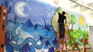 Hispanic Heritage Mural Timelapse by After Skool [upl. by Annotahs]