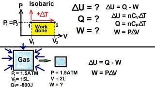 Physics 27 First Law of Thermodynamics 6 of 22 Constant Pressure Isobaric [upl. by Wain206]