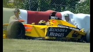 F1 Montreal 1999  HeinzHarald Frentzen Crash [upl. by Chatwin297]