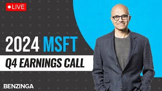 🔴WATCH LIVE Microsoft Q4 2024 Earnings Call  MSFT [upl. by Levania357]