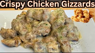 Deep Fried Chicken Gizzards Smothered In Gravy [upl. by Lledner]