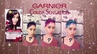 How To Dark Burgundy Hair Color  home GArnier Color Sensation [upl. by Leilah480]