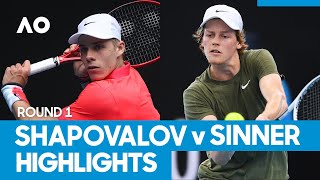 Denis Shapovalov vs Jannik Sinner Match Highlights 1R  Australian Open 2021 [upl. by Nahseez]