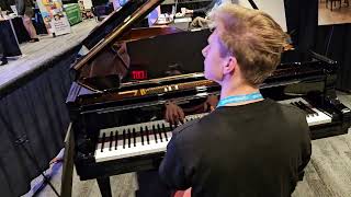 Steinway Spirio plays Piano Marvel at MTNA Super fun [upl. by Filmore]