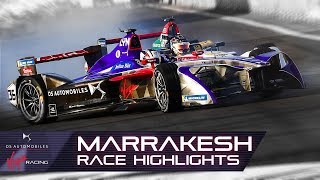 Formula E Marrakesh EPrix Race Highlights DS Virgin Racing S4 R3 [upl. by Oyek261]