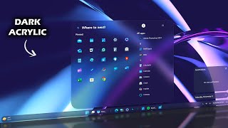 How to Get the New Dark Acrylic Taskbar Action Center amp the Start Menu in Windows 11 [upl. by Walworth275]