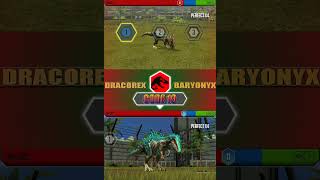 DRACOREX VS BARYONYX  JURASSIC WORLD THE GAME [upl. by Asaph]