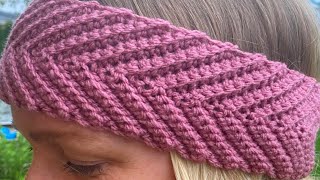 The ARROW Headband  EASY Crochet Headband Tutorial [upl. by Kcirdneked]