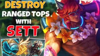 How Sett Obliterates Cowardly Ranged Top Laners In Style [upl. by Heins]