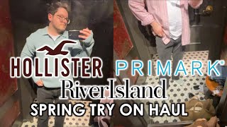 HOLLISTER RIVER ISLAND AND PRIMARK TRY ON HAUL  mens fashion [upl. by Olnton]