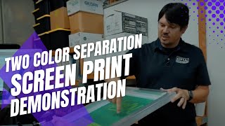 2 color Separation  Screen Print Demonstration FreePrintAdvice [upl. by Ennaerb266]