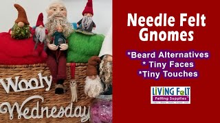 Needle Felt Gnomes  Beards Tiny Faces amp Tiny Touches for Clothing [upl. by Ardyaf]