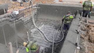 Shotcrete a pool shell [upl. by Theodoric]